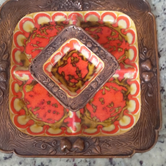 1950s kitchenware Treasure Craft tray with dip bow - Picture 2 of 6